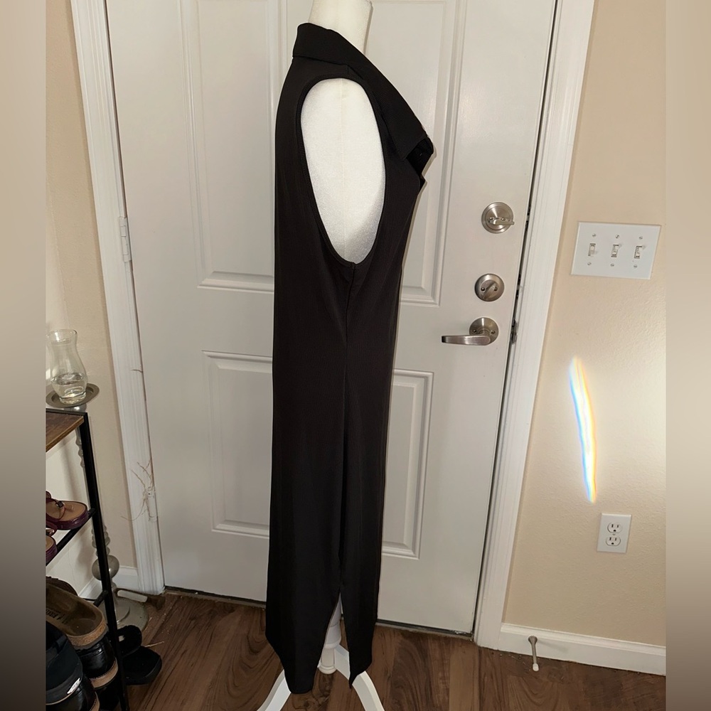 SHEIN SXY Plus Black Button Midi Dress Size 1X - Picture 3 of 7